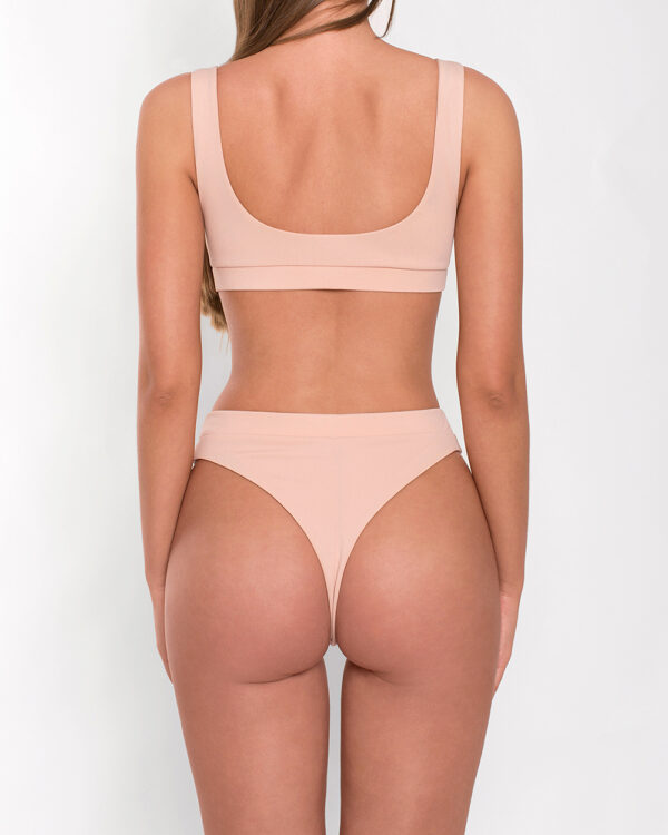 Solid Color Sexy Backless Bikini