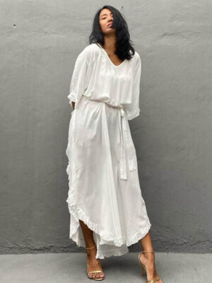 Rayon Loose Robe Cover Up Dress