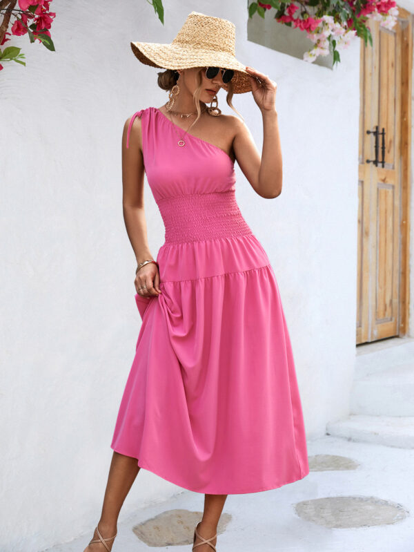 One-Shoulder Smocked Maxi Dress - Luralie