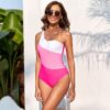 Sunset Wave Colorblock One-Piece Swimsuit - Luralie Swimwear